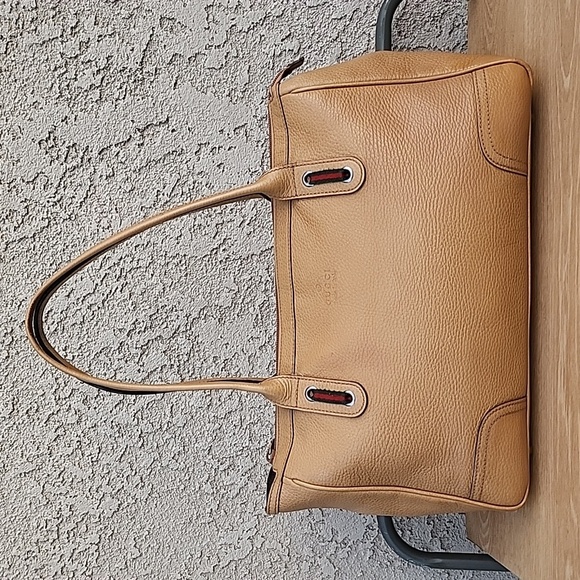Gucci Princy Crystal Tan Leather Tote - Picture 1 of 15